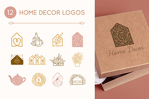 12 home decor logos, a Branding & Logo Template by venimo