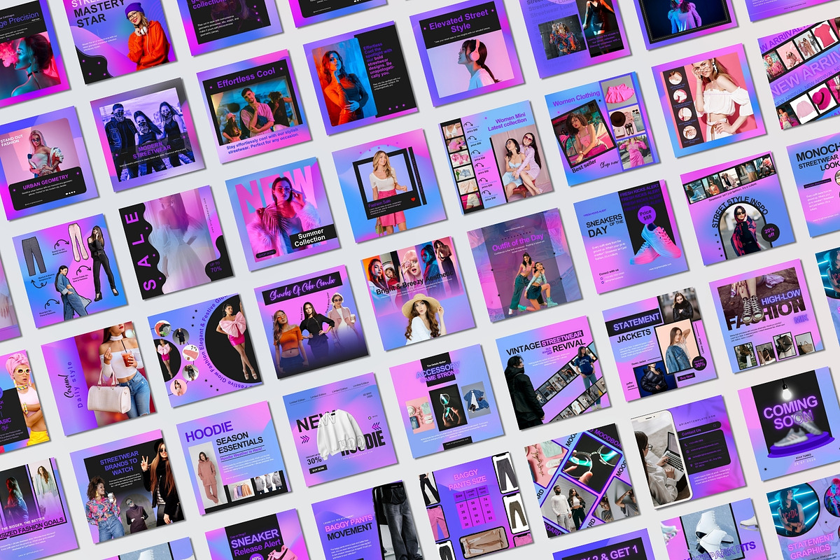 100 Animated Fashion Instagram Canva, a Social Media Template by TheBrightGrap (Photo 3 of 7)