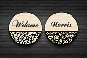 20 Svg round welcome and family sign, a Graphic by CncCutModel (Thumbnail 3 of 4)