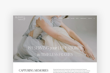 Blissful WordPress Theme, a WordPress Template by sheshoppesco