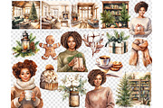 Cozy Winter Clipart, a Person Illustration by GlamArtZhanna (Thumbnail 5 of 5)