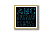 Neon letters. Alphabet, an Outline Icon by RODINA (Thumbnail 3 of 3)