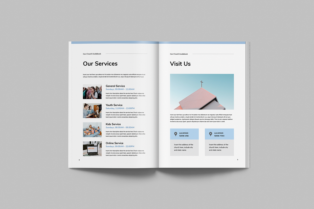 Church Booklet | MS Word & Indesign, a Brochure Template by Leaflove (Photo 6 of 10)