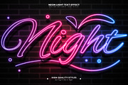 Night Light Editable Text Effect, a Layer Style Add-On by Niestart Creation (Thumbnail 2 of 2)