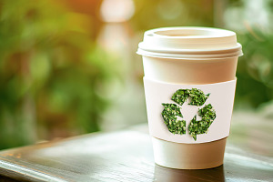 Mockup of a take-away coffee cup, a Cups & Container Mockup by VetalStock