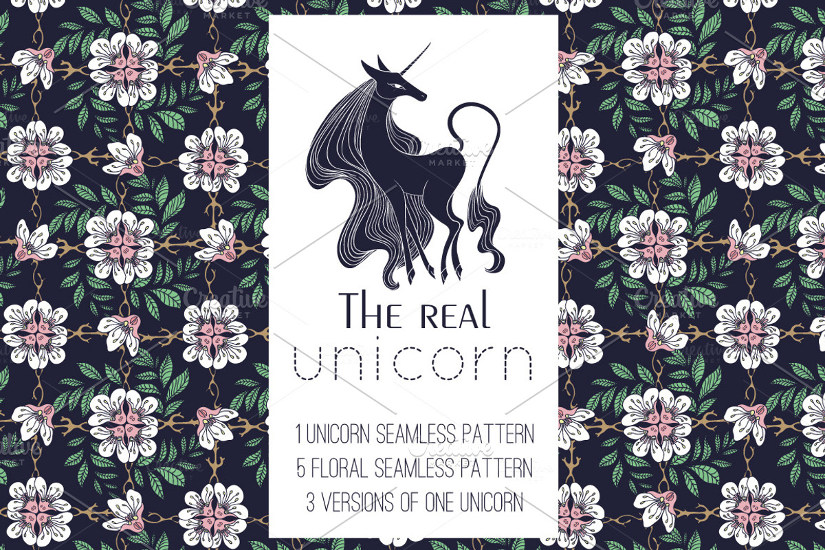 The Real Unicorn, a Pattern Graphic by Apolinarias Art (Photo 3 of 5)
