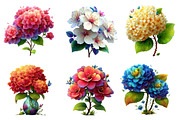 Spring Blooming Hydrangea Clipart, an Illustration by Dream Creation (Thumbnail 5 of 7)