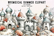 Whimsical Summer Sandcastle Clipart, an Illustration by CreationArt (Thumbnail 1 of 7)