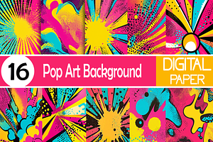 Pop Art Background, a Background Graphic by Printable Treasure