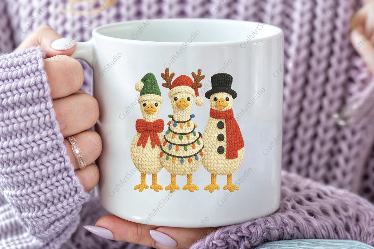 Yarn Crochet Christmas Goose PNG, an Illustration by CraftArtStudio (Photo 2 of 4)