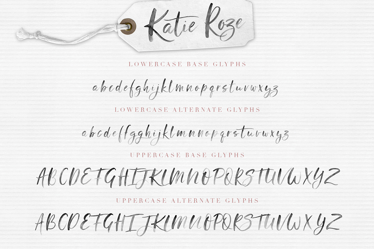 Katie Roze Watercolor Font, a Script Font by By Lef (Photo 4 of 7)