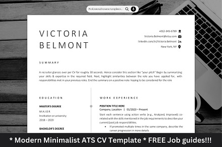 CV template in Word, Pages & GDocs