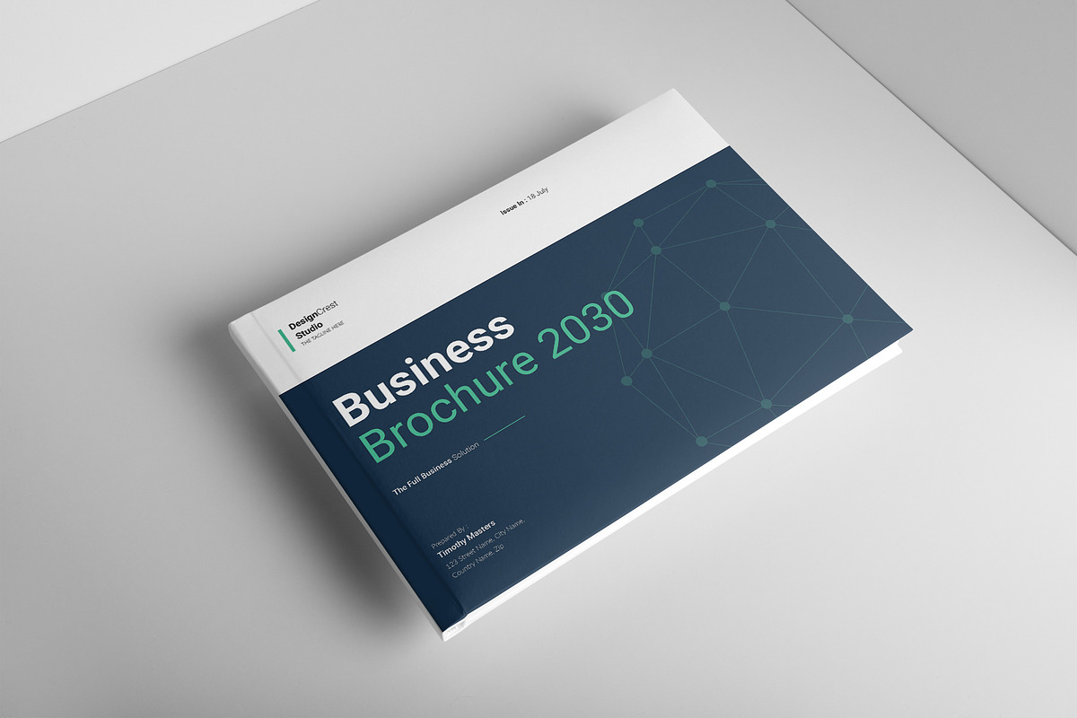 Business Brochure Template Landscape, a Brochure Template by DesignCrest (Photo 3 of 14)