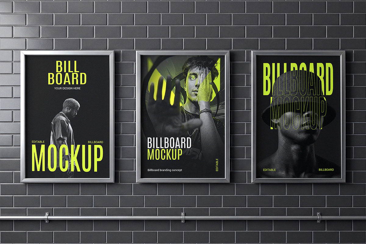 Indoor Billboard Mockup Bundle, an Advertising Mockup by graphypix (Photo 10 of 13)