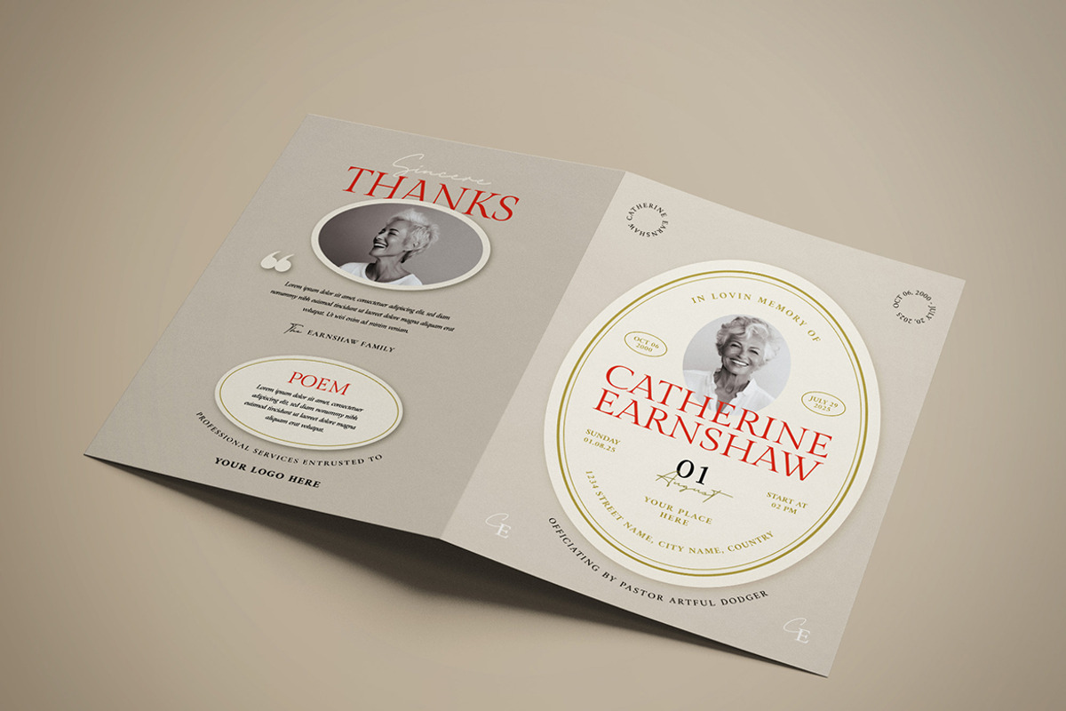 Classic Elegant Funeral Program, an Invitation Template by Vynetta (Photo 2 of 6)