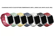 Smart Watch Mockup, a Wearable Device Mockup by Hubzway (Thumbnail 6 of 9)