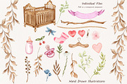 Baby Girl Watercolor Clipart, a Person Illustration by BarvArt (Thumbnail 4 of 7)