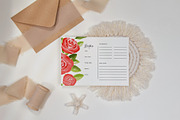 Red Rose Floral Recipe Card, a Stationery Template by Beyond Muse (Thumbnail 2 of 3)
