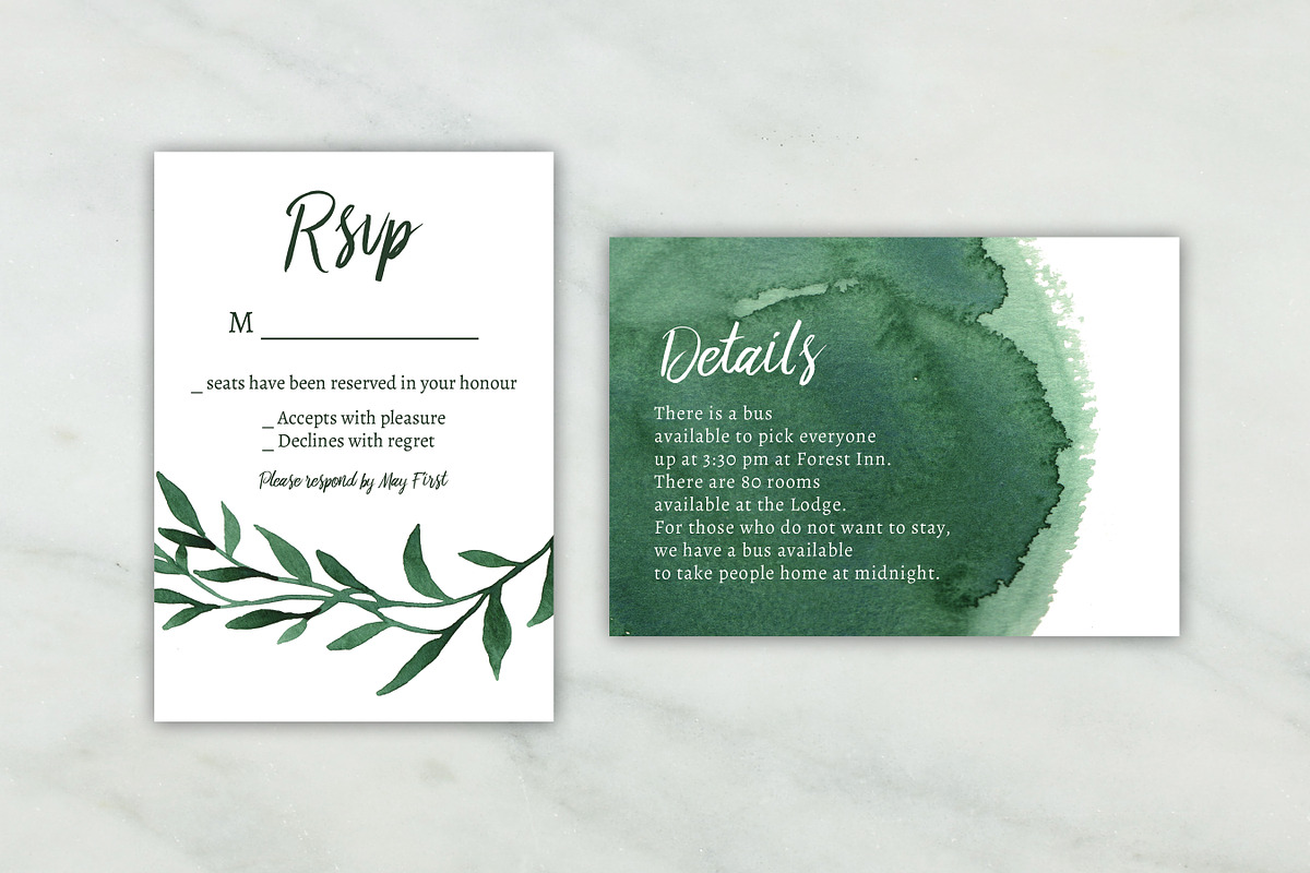 Wild Greenery Wedding Collection, an Invitation Template by Knotted Design (Photo 7 of 9)