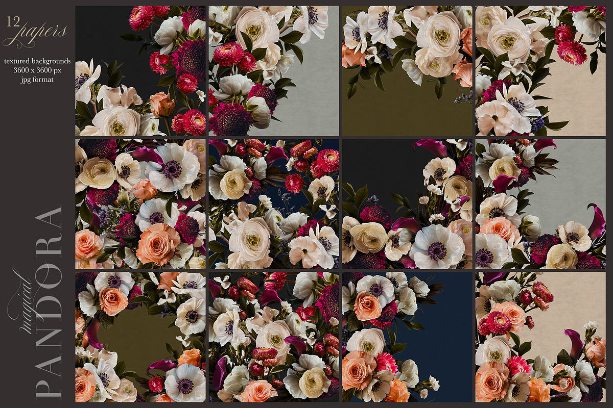 Pandora Moody Floral Clip Art Set, an Object Graphic by Eclectic Anthology (Photo 10 of 13)