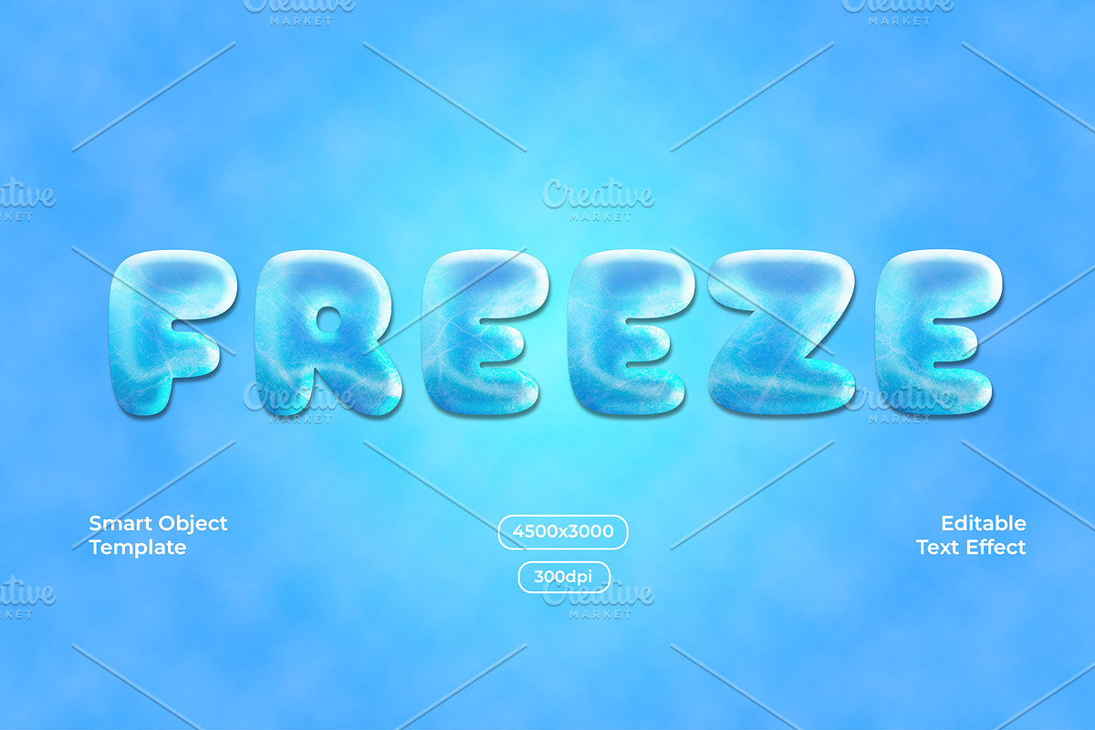 Freeze Text Effect, a Layer Style Add-On by alexdndz (Photo 1 of 2)