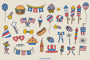 4th of July Preppy Patriotic Bundle, an Object Illustration by Drafts n Doodles (Thumbnail 3 of 14)