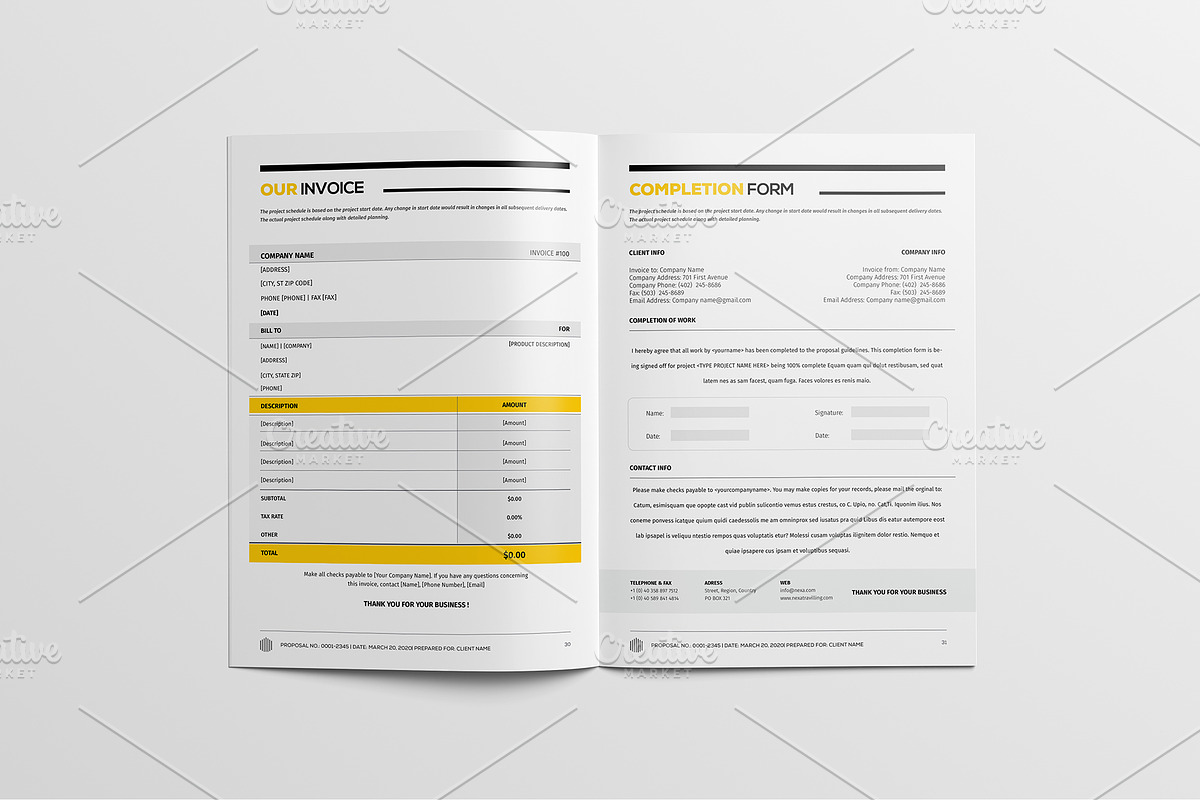 Full Proposal Package Template, a Stationery Template by Mastergfx (Photo 23 of 32)