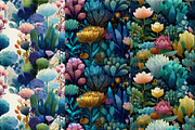 12 Blooming Reef Seamless Patterns, a Pattern Graphic by Inknfolly (Thumbnail 3 of 7)