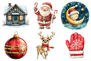 Watercolor Cute Warm Christmas Clipa, an Illustration by Daily.Designs (Thumbnail 3 of 5)