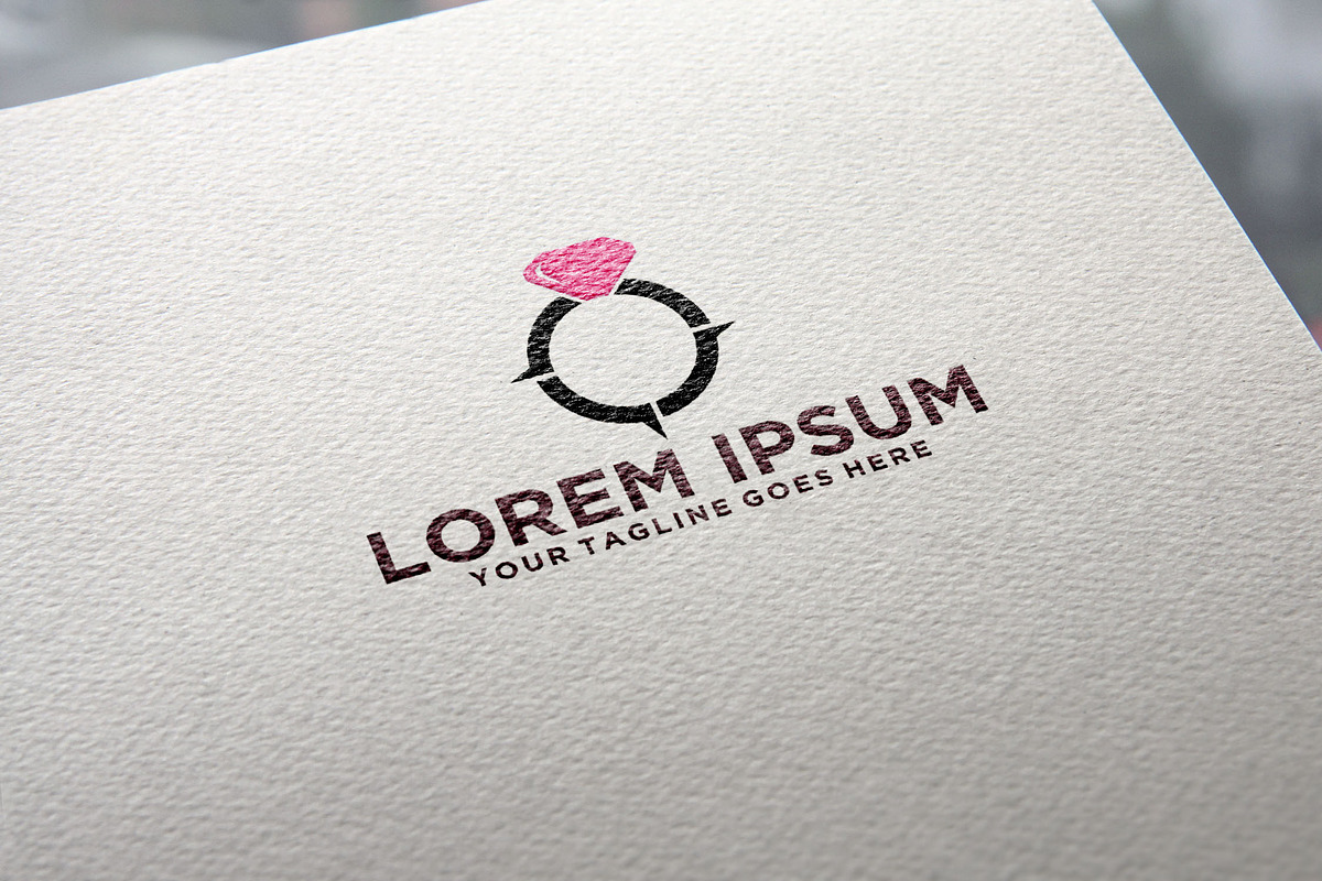 Ring Compass red gemstone logo, a Branding & Logo Template by REDVY CREATIVE