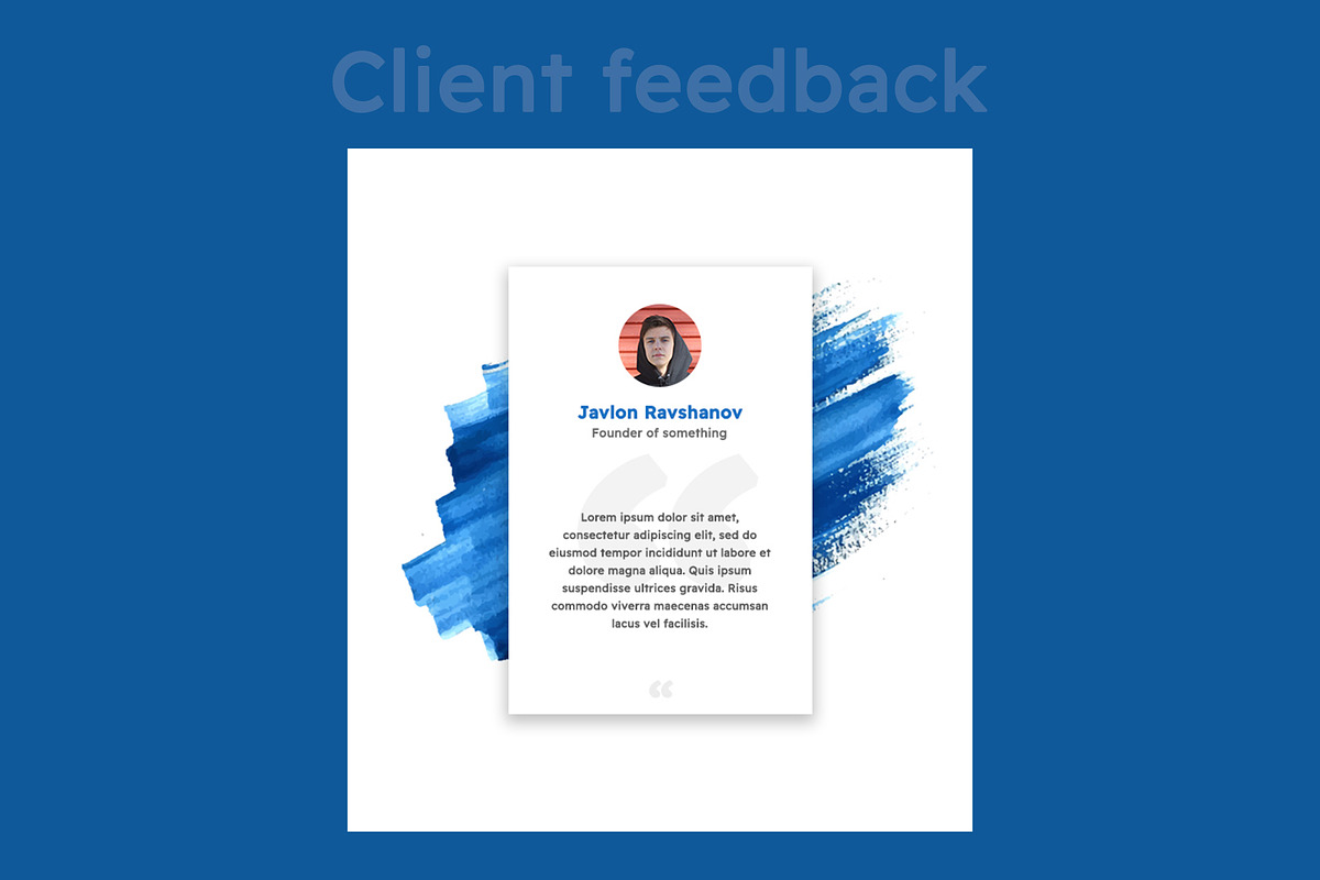 Client feedback template design, a Social Media Template by Ravshanov Studio (Photo 2 of 2)