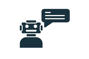 Chatbot speaking, showing artificial, a Technology Illustration by Aimagenarium@gmail.com