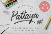 Pattaya SVG & Script Regular, a Script Font by Typenations (Thumbnail 1 of 9)