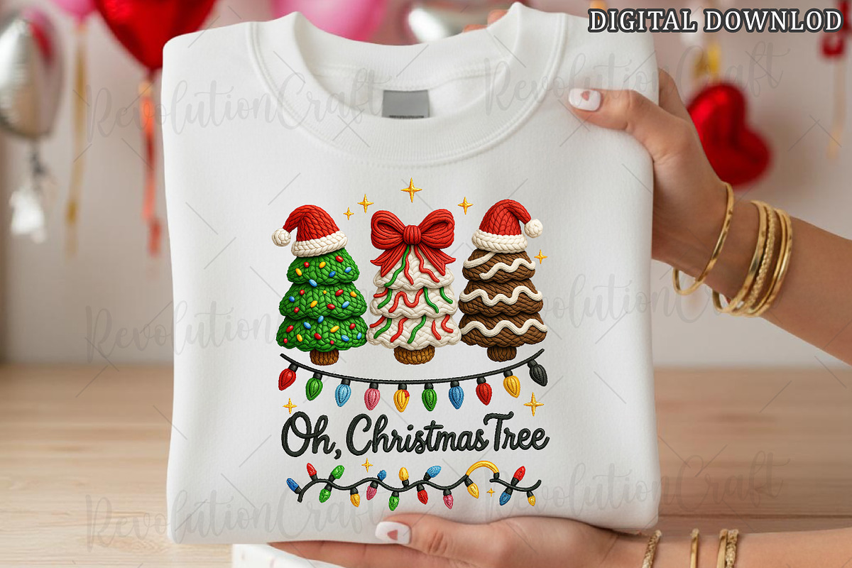 Yarn Crochet Oh Christmas Tree PNG, an Illustration by OK Design (Photo 1 of 4)
