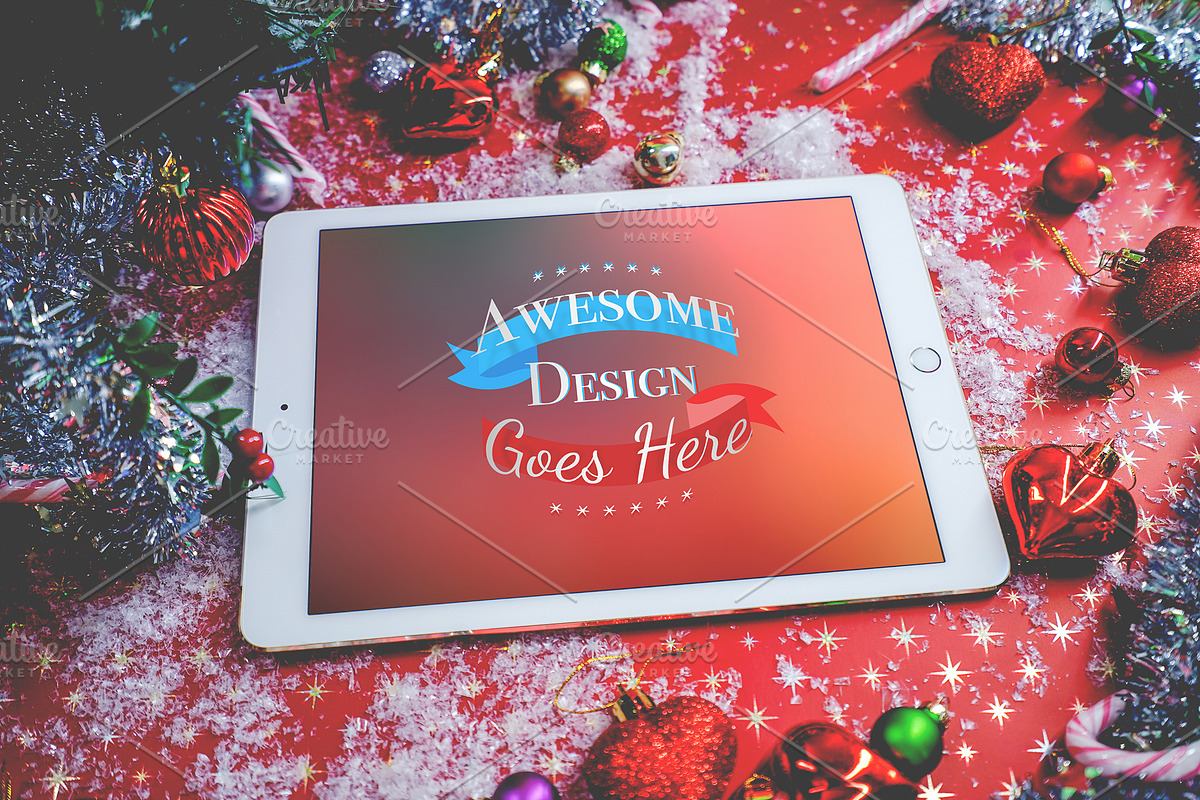 Christmas & New Year Mock-Up, an iPhone Mockup by EmilGuseinov (Photo 21 of 23)