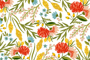 Summer Flowers Illustration 