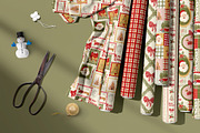 Vintage Christmas patchwork, a Pattern Graphic by Tani Kuzminka (Thumbnail 9 of 27)