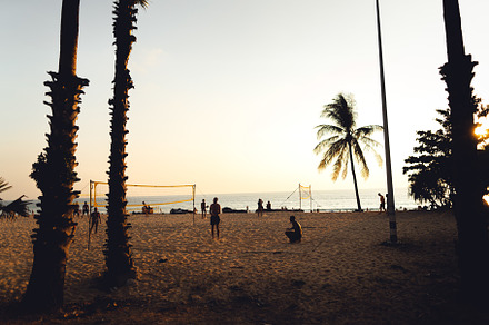 Evening beach atmosphere on a tropical island, a Nature Photo by Art Rachen