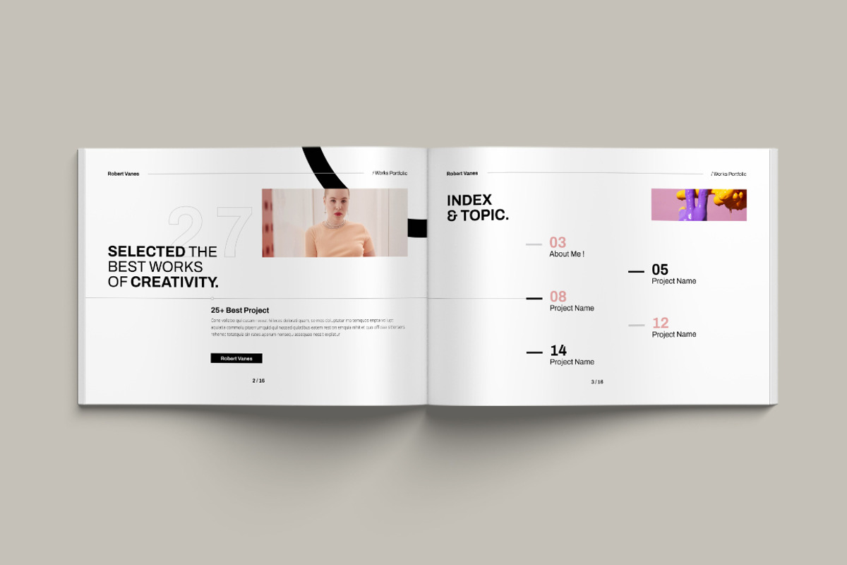 Design Portfolio Landscape Template, a Brochure Template by Pixelpick (Photo 2 of 9)