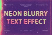 Neon Blurry Text Effect, a Layer Style Add-On by Milka (Thumbnail 1 of 6)