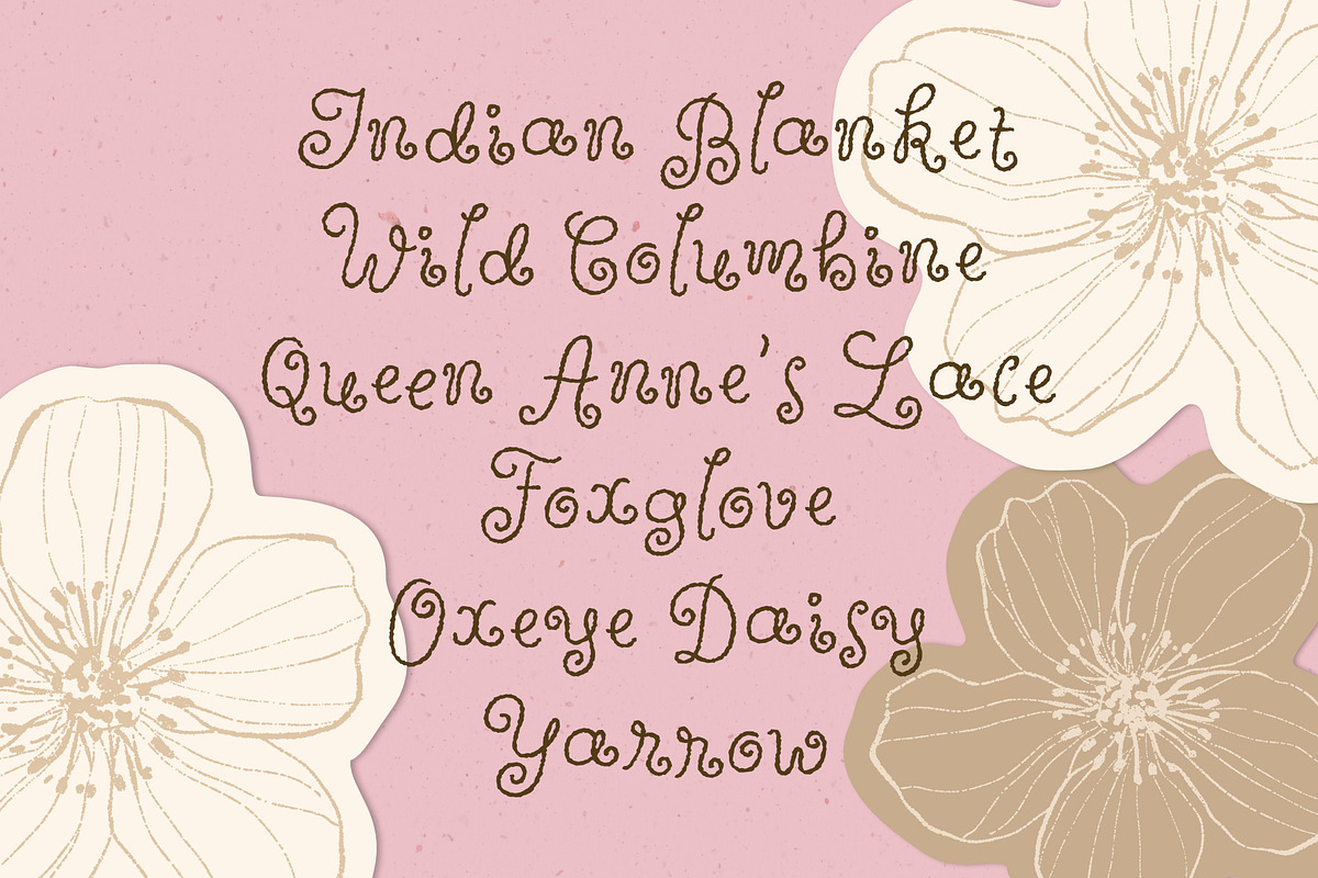 Wildflower Garden | Whimsical Font, a Handwritten Font by type peace (Photo 8 of 14)