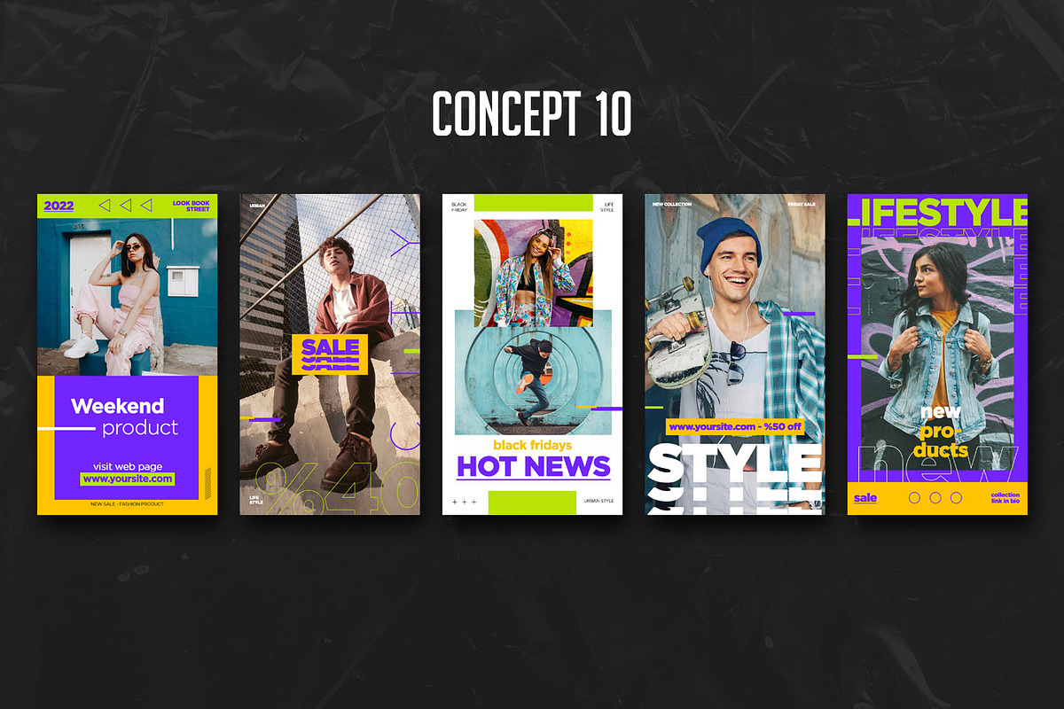 Urban Instagram Story PSD Templates, a Social Media Template by Giraffe Design Studio (Photo 11 of 21)
