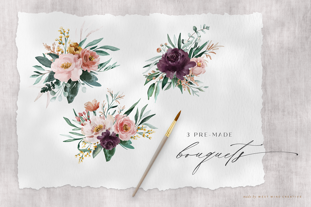 Botanica Watercolor Florals, a Texture Illustration by Opal Creative (Photo 4 of 13)