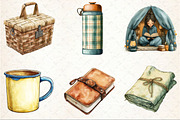 Summer Antique Camping Clipart, an Illustration by Rose Art (Thumbnail 3 of 4)