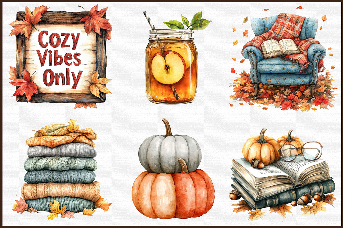 Cozy Autumn Sublimation Clipart, an Illustration by Sublimation Artist (Photo 3 of 6)