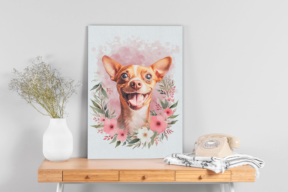 Flower Custom Watercolor Pet Art, an Action Add-On by MRI STUDIO (Photo 3 of 23)