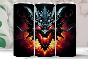 Fiery Dragon Fantasy Tumbler, a Background Photo by LamanAzalea