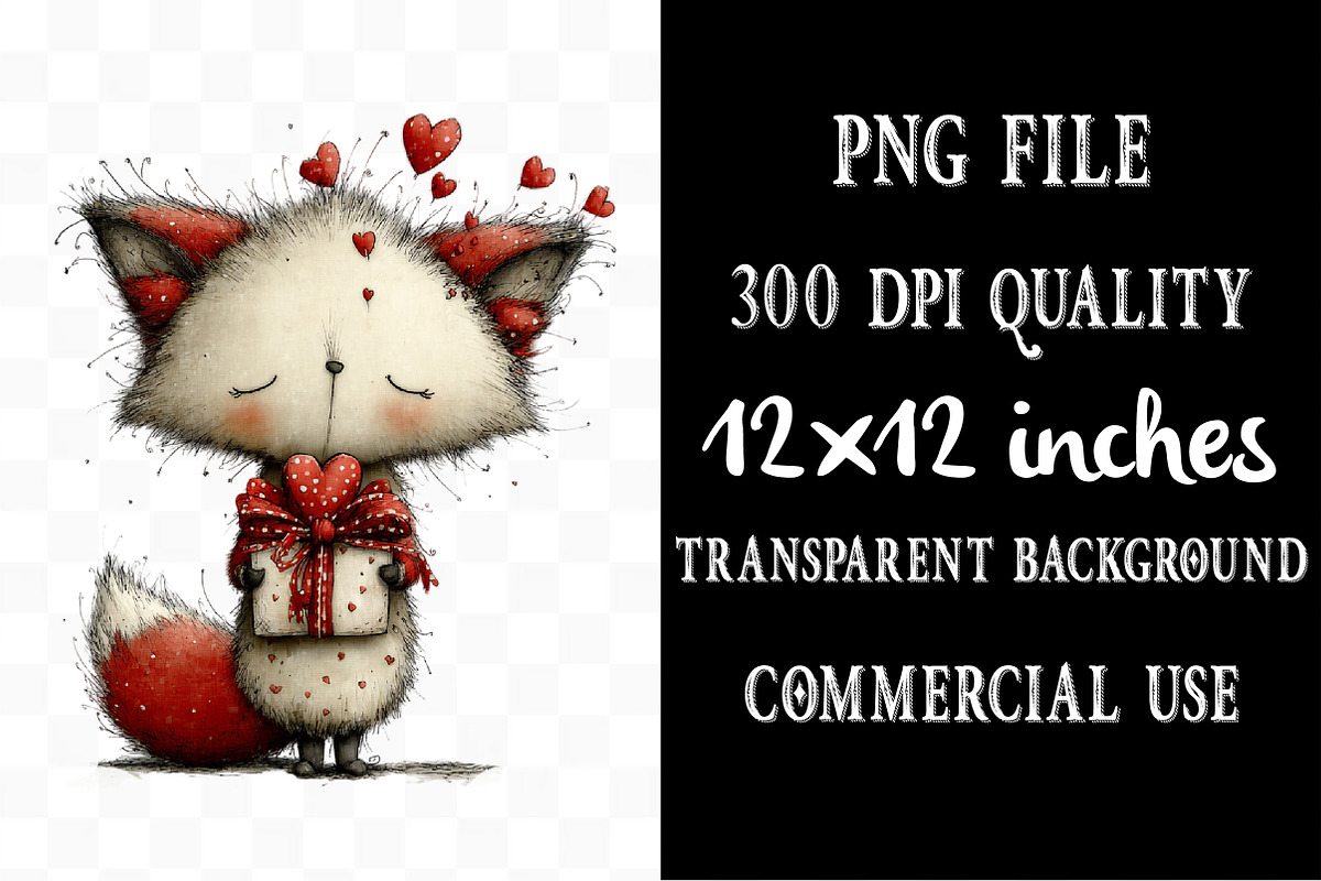 Valentine Fox Clipart, an Illustration by Designking (Photo 4 of 5)