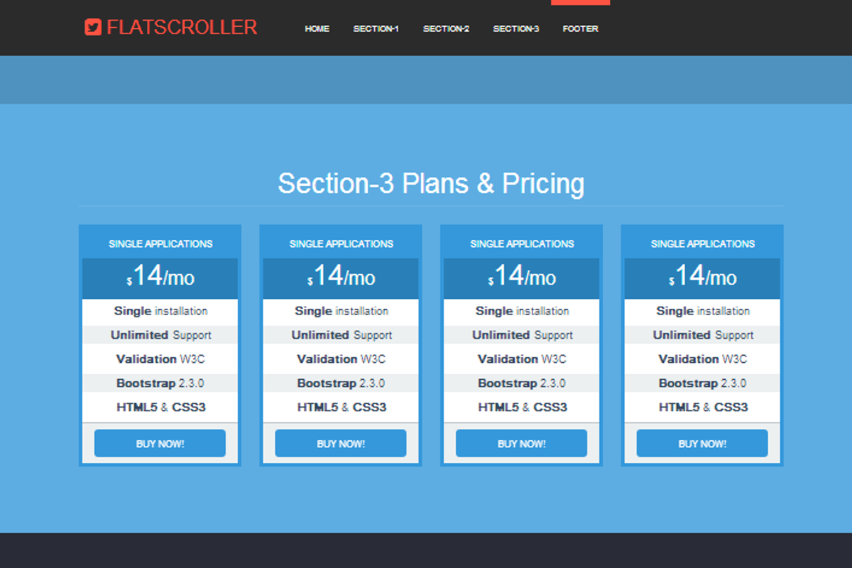 FLATSCROLLER Bootstrap 3.0. landing, a Landing Page Template by Bootstraptor (Photo 4 of 5)