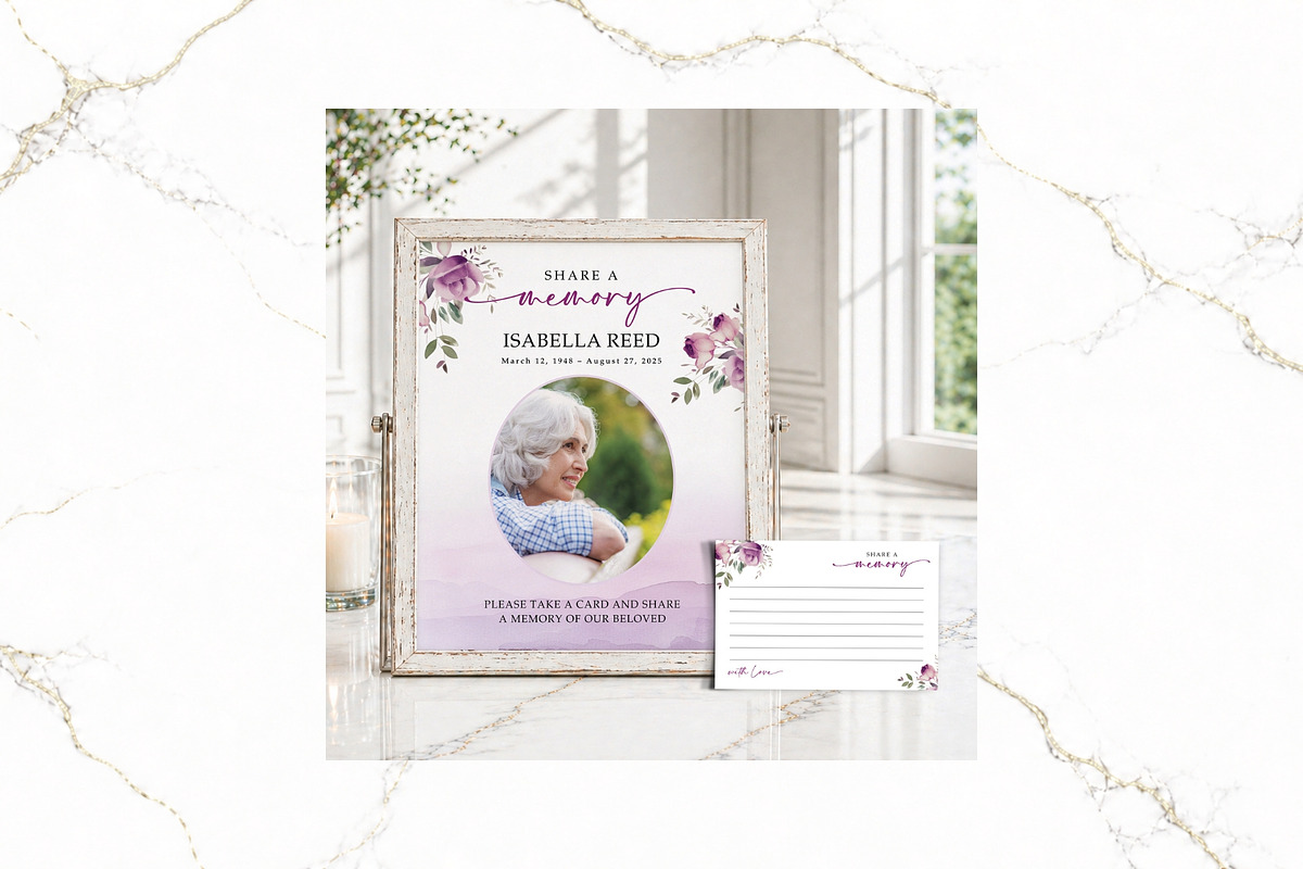 Share a Memory Sign & Card CV FR009, a Poster Template by TyphoonStudio (Photo 1 of 6)